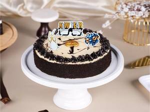 New Year Special Chocolate Vanilla Cake