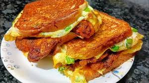 Chicken bread omlet