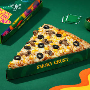 Mushroom Olives & Sweet Corn Royal Pizza Slice