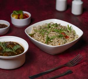 Vegetable Manchurian + Veg Hakka Noodles