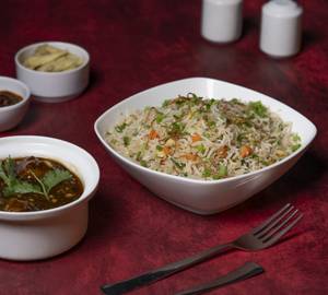 Veg Manchurian + Ginger Pepper Fried Rice