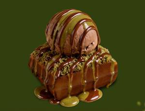 Pistachio Kunafa Waffle