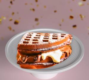 Chocolate overloaded milk waffle