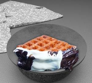 Kiki and oreo cream waffle