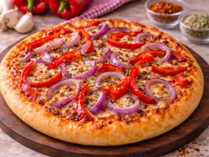 Onion Capsicum Pizza