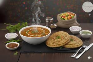 Chole with 2 Lachha Paratha
