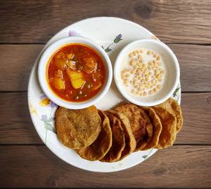 Puri With Aloo Sabji and raita