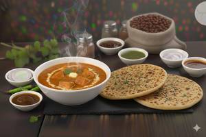 Butter Paneer Masala with 2 Stuffed  Kulcha