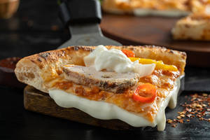 Sourdough CheeseBlast Flame Grilled Chicken Pizza with Burrata
