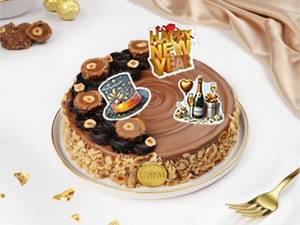New Year Special Hazelnut Rocher Cake
