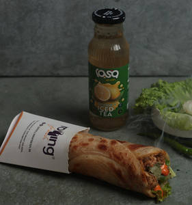 Fiery Chicken Kathi Roll + Drink