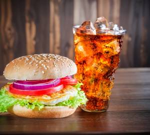 1 Veg cheese burger+1 coldrink(200ml)