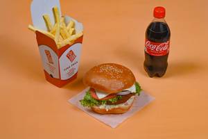 Classic Veg Burger + French fries + Coke