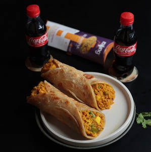 Indie Chatpata Aloo Kathi Rolls (2 Pcs) + 2 Cokes [250ml]