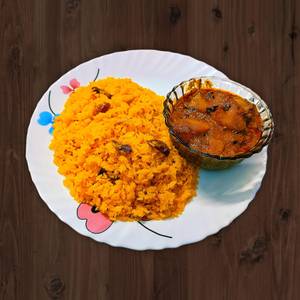 Basanti Pulao ( 300 ML ) With Niramish Alur Dom ( Full )
