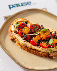 Tomato Hummus Toast