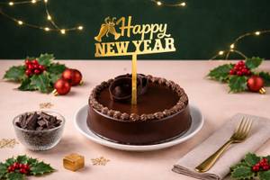 New Year Belgian Choco Cake (500 Gm)