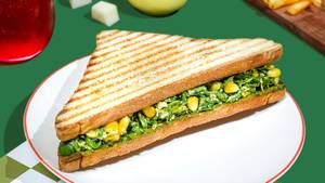 Spinach Corn Grilled With Cheese Sandwich
