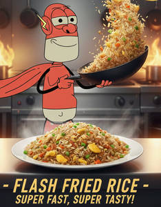 Flash Man Fried Rice [Veg]