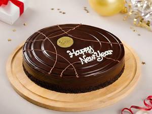 Happy New Year Chocolate Truffle Cake