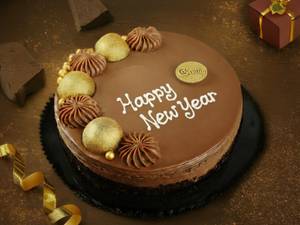 Happy New Year Belgian Milk Chocolate Cake