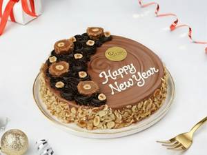 Happy New Year Hazelnut Rocher Cake