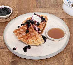 Cream Cheese Blueberry Waffles