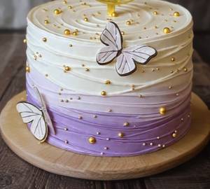 Butterfly Purple Cake Pineapple
