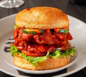 Devil chicken burger