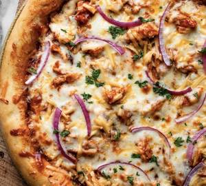 Cheese and barbeque chicken