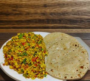 Paneer Bhurji Homemade Roti 6pice