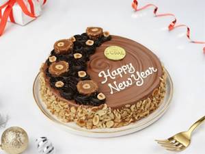 Happy New Year Hazelnut Rocher Cake