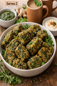 Adrak Mint Chai With Methi Dudhi Muthiya
