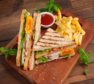 Cheesey chicken sandwich with peri peri