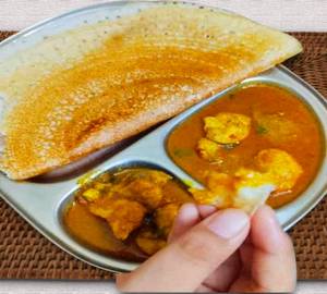 Dosa chicken curry