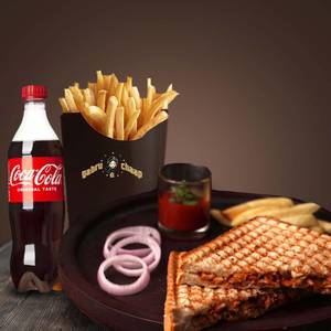 Patiala Peg Chaap Sandwich + Salted Fries + Coke