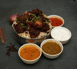 Chicken fry piece biryani