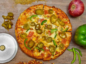 Jalapenos Sweet Corn & Paneer Pizza