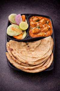 Butter Chicken Lachha Paratha Combo
