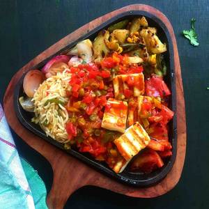 Paneer Shashlik Sizzler - Tomato Rice