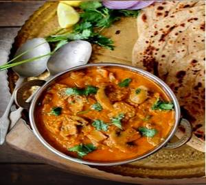 Tawa mushroom with 2 rotis