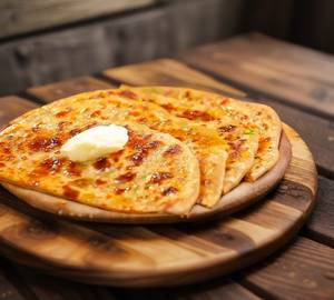 Mix Veg. Parantha + curd