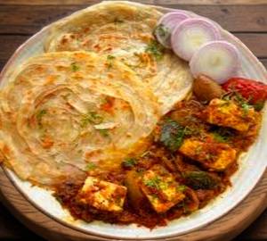 2 Lachha Paratha + Paneer Butter Masala