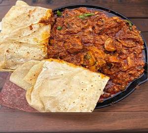Tawa chaap with 2 rotis