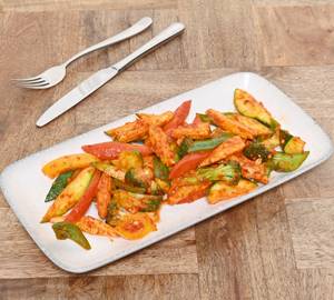 Pan-Grilled Veggies With Hot Garlic Sauce