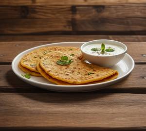 2 Aloo Paratha Fish Dahi