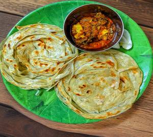 2 Lachha Paratha + Aloo Gobi