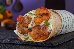 High Protein Tandoori Soya Chaap Wrap.