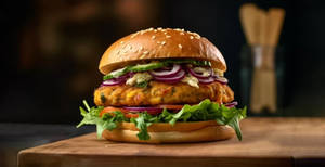 Veg Spicy Cheese Burger