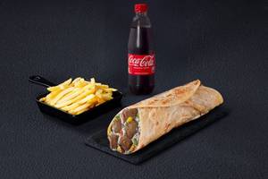 Falafel Veggie Lebanese Wrap + Fries + Coke